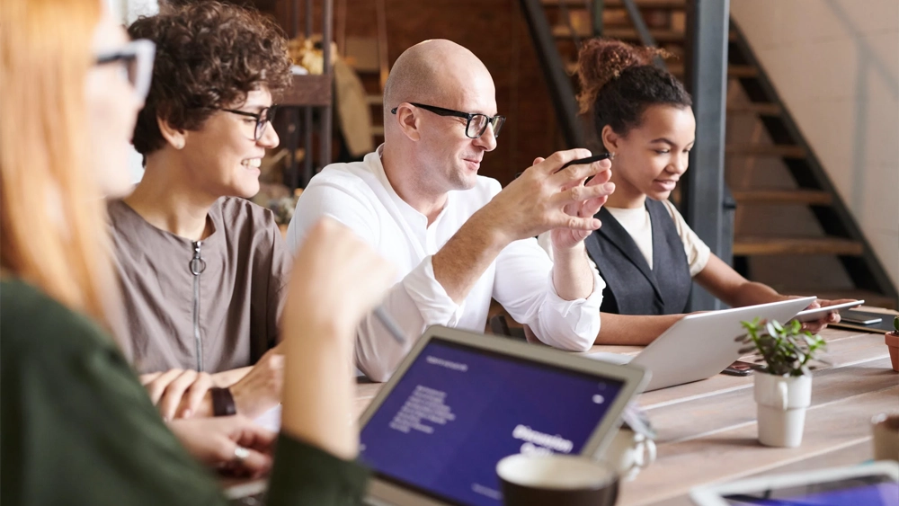 Group of people working together