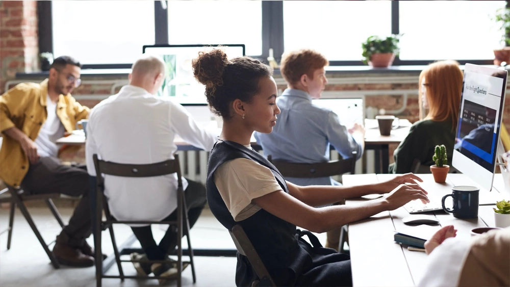 Group of people working together
